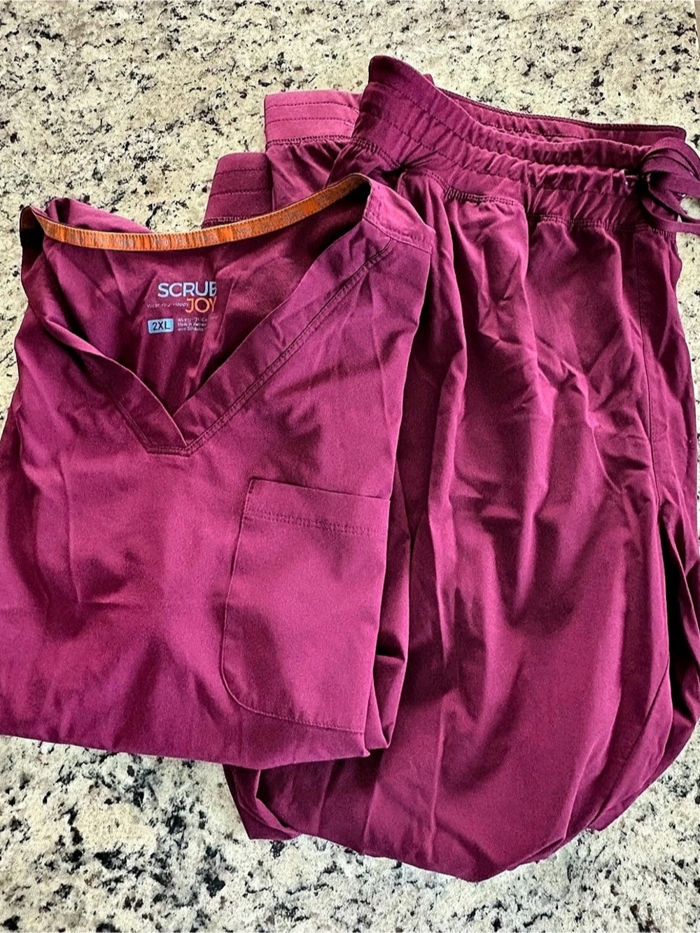 Scrub Joy Maroon Set